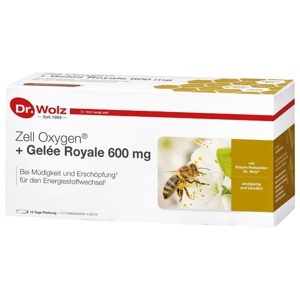 ZELL OXYGEN+Gelee Royale 600 mg Trinkampullen Produktbild