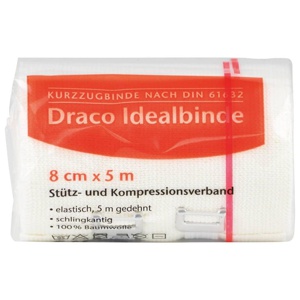 Draco Idealbinden cellophaniert 8 cm x 5 m 1 St Binden Produktbild