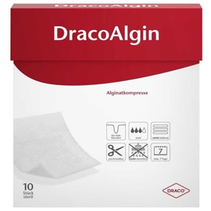 Dracoalgin 5x5 Cm Alginatkompresse 10 St Kompressen Produktbild