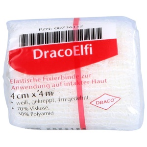 DRACOELFI elast.Fixierbinde 4 cmx4 m gekrep.cello Produktbild