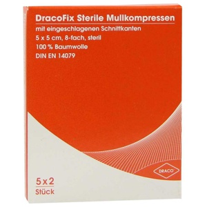 DRACOFIX PEEL Kompressen 5x5 cm steril 8fach Produktbild