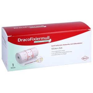 Dracofixiermull sensitiv 15 cmx5 m, 1 St Verband Produktbild