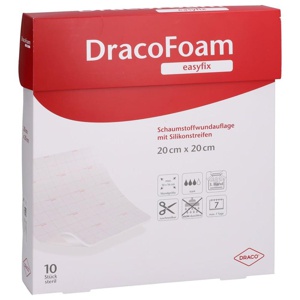 Dracofoam easyfix Schaumstoff Wundauflage 20x20 cm, 10 St Verband Produktbild