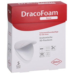 DRACOFOAM Schaumstoff Wundauflage Ferse Produktbild
