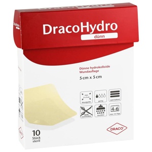 DRACOHYDRO dünn Hydrokoll.Wundauflage 5x5 cm Produktbild