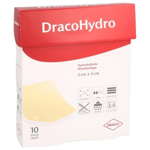 Dracohydro Hydrokoll.wundauflage 5x5 Cm 10 St Verband Produktbild
