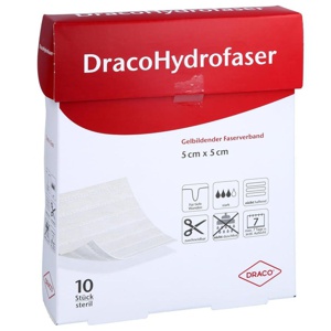 DRACOHYDROFASER 5x5 cm gelbildender Faserverband Produktbild