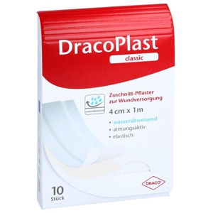 DracoPlast classic weiß Zuschnitt-Pflaster 4 × 10 cm 1 St Pflaster Produktbild