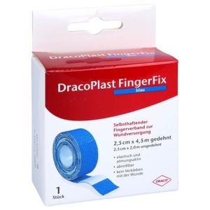 DracoPlast FingerFix blau Selbsthaftender Fingerverband 2,5cm x 4,5m 1 St Pflaster Produktbild