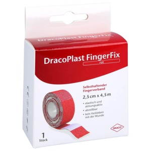 DracoPlast FingerFix rot Selbsthaftender Fingerverband 2,5cm x 4,5m 1 St Pflaster Produktbild