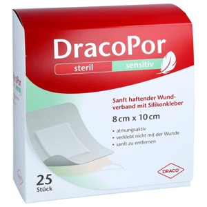 DracoPor steril sensitiv 8 × 10 cm 25 St Verband Produktbild