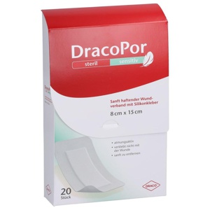 DracoPor steril sensitiv 8 × 15 cm 20 St Verband Produktbild