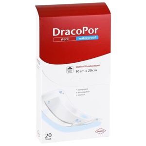 DracoPor waterproof Wundverband 10x20 cm steril, 20 St Pflaster Produktbild
