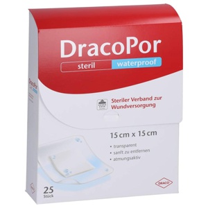 DRACOPOR waterproof Wundverband 15x15 cm steril Produktbild