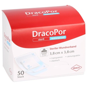 DRACOPOR waterproof Wundverband 3,8x3,8 cm steril Produktbild
