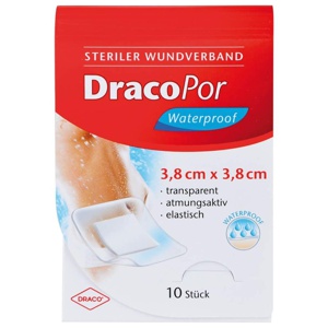 DRACOPOR waterproof Wundverband 3,8x3,8 cm steril Produktbild