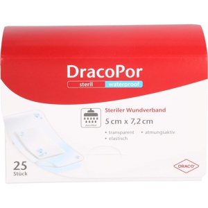 DRACOPOR waterproof Wundverband 5x7,2 cm steril Produktbild