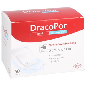 DRACOPOR waterproof Wundverband 5x7,2 cm steril Produktbild