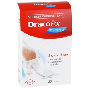 DracoPor waterproof Wundverband 8x15 cm steril, 20 St Pflaster Produktbild