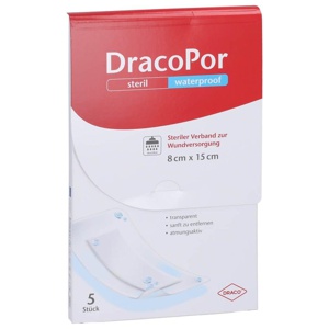 DRACOPOR waterproof Wundverband 8x15 cm steril Produktbild
