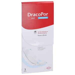 DracoPor steril waterproof 9 × 25 cm 3 St Verband Produktbild
