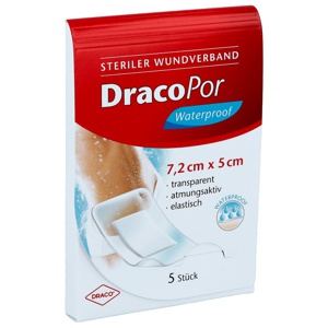 Dracopor waterproof Wundverband steril 5x7,2cm Produktbild