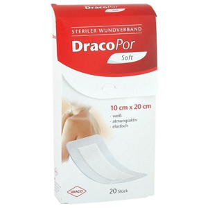 DRACOPOR Wundverband 10x20 cm steril 20 St Pflaster Produktbild