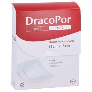 DRACOPOR Wundverband 15x15 cm steril Produktbild