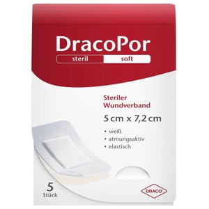 DRACOPOR Wundverband 5x7,2 cm steril Produktbild