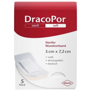 DracoPor steril soft weiß 8 × 15 cm 20 St Pflaster Produktbild