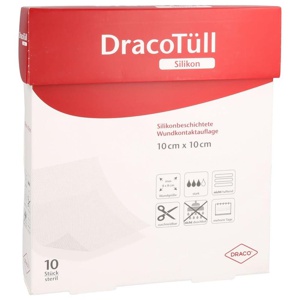 DRACOTÜLL Silik.10x10cm silikonbesch.Wundkont.Aufl Produktbild