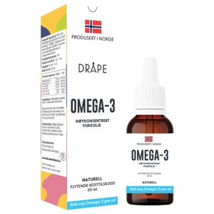 Dråpe Omega-3 dråper naturell 30 ml produktbilde