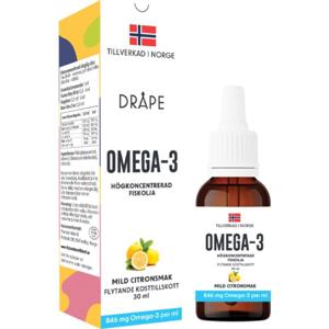Dråpe flytande Omega-3 droppar citron, 30 ml produkt bild