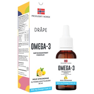 Dråpe omega-3 sitron 30 ml produktbilde