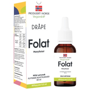 Dråpe vegansk folat 30 ml produktbilde
