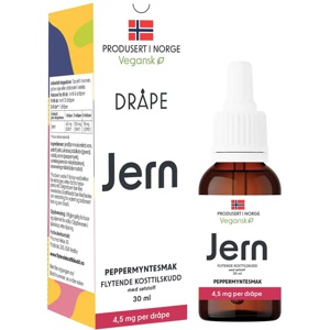 Dråpe Vegansk Jern Peppermynte 30 ml produktbilde