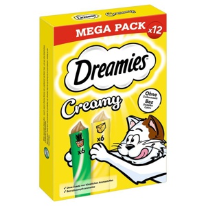 Dreamies Creamy Multipack Katzenminze und Käse 12x10 g Produktbild