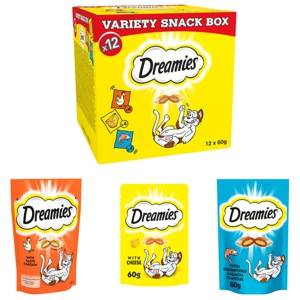Dreamies Kitten & Adult Cat Treat Biscuits Variety Snack Box product image