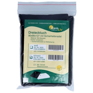DREIECKTUCH BW 90x90x127 schwarz m.Sicherheitsn. Produktbild
