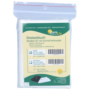 DREIECKTUCH BW 90x90x127 weiß m.Sicherheitsn. Produktbild