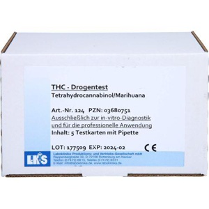 DROGENTEST Tetrahydrocann.Single Card Urin LKS Produktbild