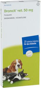 Droncit vet., tablett 50 mg, 20 st produkt bild