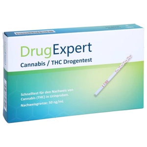 DrugExpert Cannabis / THC Drogentest 50 ng/ml Teststreifen, 1 St Teststreifen Produktbild
