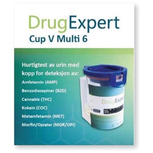 DrugExpert Cup V Multi 6 Narkotikatest 1 stk produktbilde