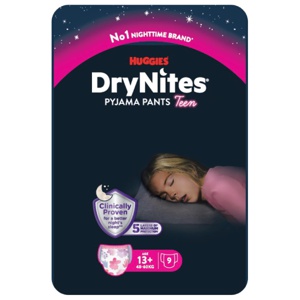 DryNites bleie jente 13+ år (48-60 kg) 9 stk produktbilde