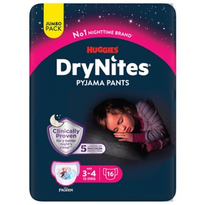DryNites bleie jente 3-4 år (12-21 kg) 16 stk produktbilde