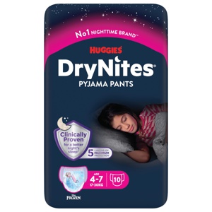 DryNites Bleie Jente 4-7 år 10 stk produktbilde