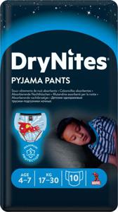 DryNites Nattblöja pojke, 10 stk, 4-7 år 10 st produkt bild