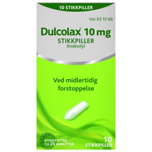 Dulcolax 10 mg stikkpiller 10 stk produktbilde