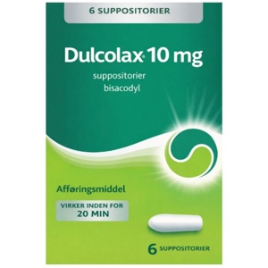 Dulcolax Suppositorier 10 mg 6 stk. produktbillede